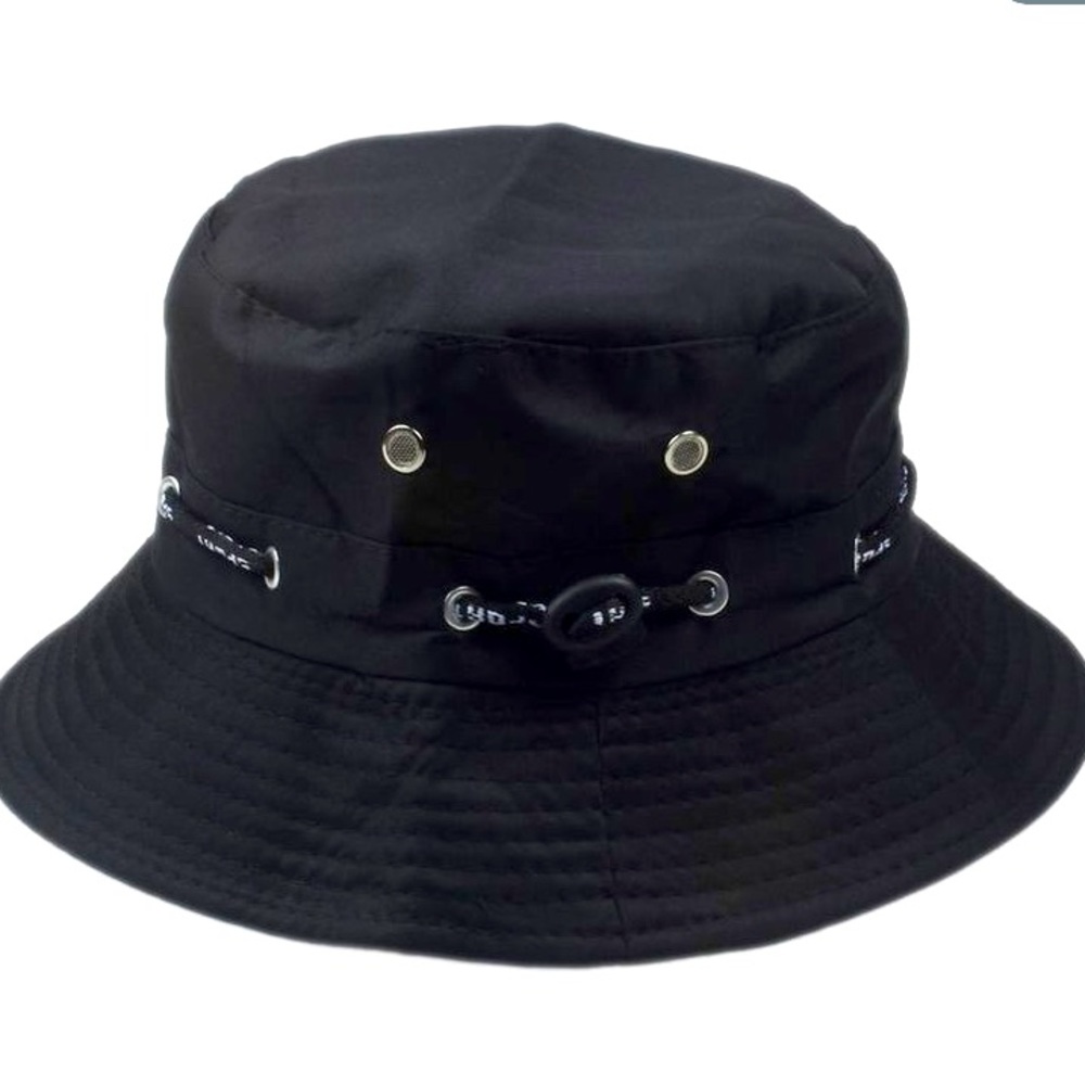 🆕REVERSIBLE BUCKET HAT: Black OR Gray with elastic toggle